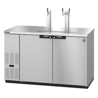 Hoshizaki DD59-S Stainless Steel Single/Double Tap Kegerator Beer Dispenser - (2) 1/2 Keg Capacity