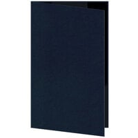 H. Risch 5000H-ST 5" x 9" Customizable Blue Double Panel Check Presenter with Interior Strips