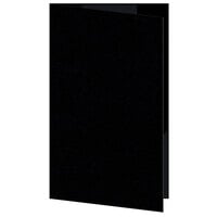H. Risch 5000H-CRCC 5" x 9" Customizable Black Double Panel Check Presenter with Diagonal Pockets