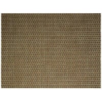 Front of the House XPM022BEV83 Metroweave 16" x 12" Beige Rattan Woven Vinyl Rectangle Placemat - 12/Pack