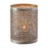 Hollowick 6417 Chantilly Pewter and Gold Perforated Metal Lamp