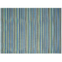Front of the House XPM106BLV83 Metroweave 16" x 12" Marine Mesh Woven Vinyl Rectangle Placemat - 12/Pack