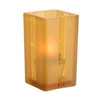Hollowick 6179FA Quad Amber Art Deco Glass Votive