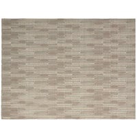 Front of the House XPM025TAV83 Metroweave 16" x 12" Tan Rush Woven Vinyl Rectangle Placemat - 12/Pack