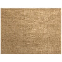 Front of the House XPM133COV83 Metroweave 16" x 12" Copper Husk Woven Vinyl Rectangle Placemat - 12/Pack