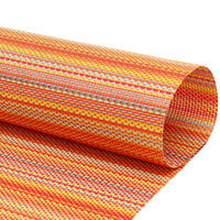 Front of the House XPM088ORV83 Metroweave 16" x 12" Oranges Mesh Woven Vinyl Rectangle Placemat - 12/Pack