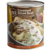 Vanee #10 Can Creamed Sliced Beef - 6/Case
