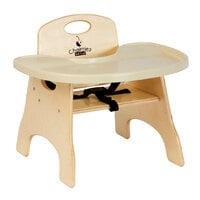 Jonti-Craft Baltic Birch 6822JC High Chairries 9" Wood High Chair with Premium Tray