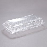 Dart C90UT1 StayLock® 13 3/8" x 6 3/4" x 2 5/8" Clear Hinged Plastic 13" Strudel Container - 200/Case