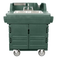 Cambro KSC402192 Granite Green CamKiosk Portable Self-Contained Hand Sink Cart - 110V