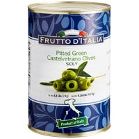 Frutto d'Italia Pitted Green Castelvetrano Olives 120/140 Count - 4.4 lb. (2 kg) Can