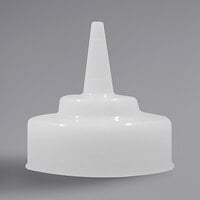Tablecraft 63TC Clear Widemouth Cone Tip Cap for Squeeze Bottles with a 63 mm Opening