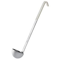 Vollrath 58333 3 oz. Two-Piece Stainless Steel Ladle with Ivory Kool-Touch® Handle