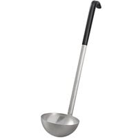 Vollrath 58066 8 oz. Two-Piece Stainless Steel Ladle with Black Kool-Touch® Handle