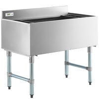 Regency 21" x 36" Underbar Ice Bin with 10 Circuit Post-Mix Cold Plate and Bottle Holders