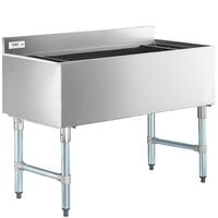 Regency 21" x 42" Underbar Ice Bin with 10 Circuit Post-Mix Cold Plate and Bottle Holders