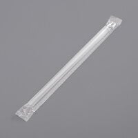 Choice 9" Translucent Pointed Wrapped Straw - 1600/Case