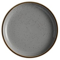 Acopa Keystone 8 1/2" Granite Gray Stoneware Coupe Plate - 24/Case
