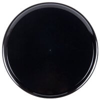 WNA Comet A918BL Checkmate 18" Black Round Catering Tray with High Edge   - 5/Pack