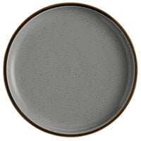 Acopa Keystone 10 1/2" Granite Gray Stoneware Coupe Plate - 12/Case