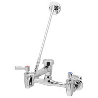 Zurn Elkay Z843M1-XL Wall Mount Service Sink Faucet with 8" Centers, 6" Vacuum Breaker Spout, Ceramic Cartridges, and Smooth Chrome Finish