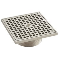 Zurn Elkay ZN400-6S 6" Square Type S Polished Nickel Bronze Strainer with Heel-Proof Square Openings