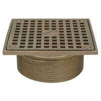 Zurn Elkay ZN400-8S 8" Square Type S Polished Nickel Bronze Strainer with Heel-Proof Square Openings