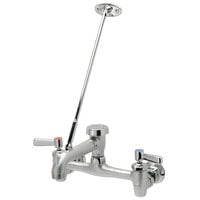 Zurn Elkay Z843M1-RC Wall Mount Service Sink Faucet with 8" Centers, 6" Vacuum Breaker Spout, Ceramic Cartridges, and Rough Chrome Finish