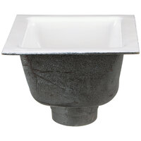 Zurn Elkay FD2375-NH4 12" x 12" Cast Iron Floor Sink with 4" No-Hub Connection and 6" Sump Depth