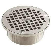 Zurn Elkay ZN400-5B 5" Round Type B Polished Nickel Bronze Strainer with Heel-Proof Square Openings