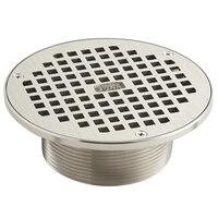 Zurn Elkay ZN400-6B 6" Round Type B Polished Nickel Bronze Strainer with Heel-Proof Square Openings