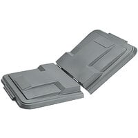 Toter LMS10-00IGY Industrial Gray Removable Split Lid for 1 Cubic Yard Universal Mobile Waste Receptacles