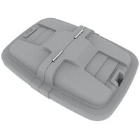 Toter LMC08-00IGY Industrial Gray Removable Split Lid for 8 Cubic Foot Cube Trucks
