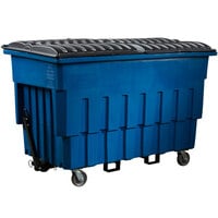 Toter FLM20-00BLU 2 Cubic Yard Blue Mobile Truck with Attached Lid (1000 lb. Capacity)