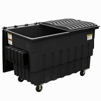 Toter FL020-10756 2 Cubic Yard Blackstone Front End Loading Mobile Trash Container / Dumpster (1000 lb. Capacity)