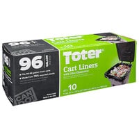 Toter GB096-08000 96 Gallon 1.1 Mil Black Trash Can Liner - 80/Case