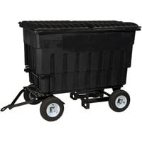 Toter FLA20-10229 2 Cubic Yard Blackstone Rapid Speed Mobile Trash Container / Dumpster with Attached Lid (1000 lb. Capacity)