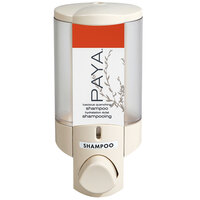 Dispenser Amenities 36170-PAYA Aviva 10 oz. Vanilla Wall Mounted Locking Soap Dispenser with Translucent Bottle and Paya Logo