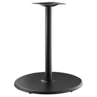 Lancaster Table & Seating Excalibur 30" Round Black Outdoor Table Base with Counter Height Column