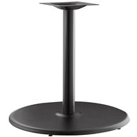 Lancaster Table & Seating Excalibur 30" Round Black Outdoor Table Base with Standard Height Column