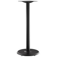 Lancaster Table & Seating Excalibur 18" Round Black Outdoor Table Base with Bar Height Column