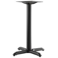 Lancaster Table & Seating Excalibur 22" x 22" Cross Black Outdoor Table Base with Standard Height Column