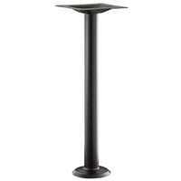 Lancaster Table & Seating Excalibur 8" Bolt Down Black Outdoor Table Base with Counter Height Column