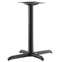 Lancaster Table & Seating Excalibur 22" x 30" Cross Black Outdoor Table Base with Standard Height Column