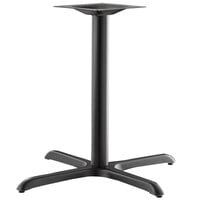 Lancaster Table & Seating Excalibur 33" x 33" Cross Black Outdoor Table Base with Standard Height Column