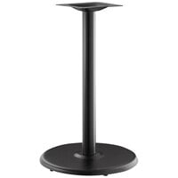 Lancaster Table & Seating Excalibur 22" Round Black Outdoor Table Base with Counter Height Column