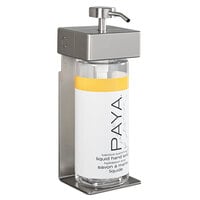 Dispenser Amenities 39134-O3-PAYA SOLera 12 oz. ABS Plastic Wall Mounted Adjustable Locking Shower Dispenser with Oval Bottle and Paya Label