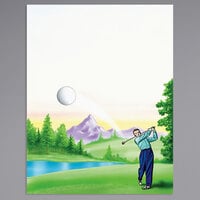 Choice 8 1/2" x 11" Menu Paper - Country Club Themed Golf Design Cover - 100/Pack
