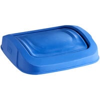 Toter SSD50-00BLU Blue Square Swing Door Lid for 50 Gallon Slimline Trash Cans