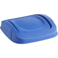 Toter SSD35-00BLU Blue Square Swing Door Lid for 35 Gallon Slimline Trash Cans